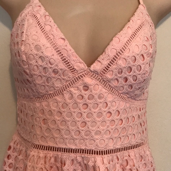 Abercrombie & Fitch Peach Crochet Dress XS Sz 0-00 - Picture 3 of 12